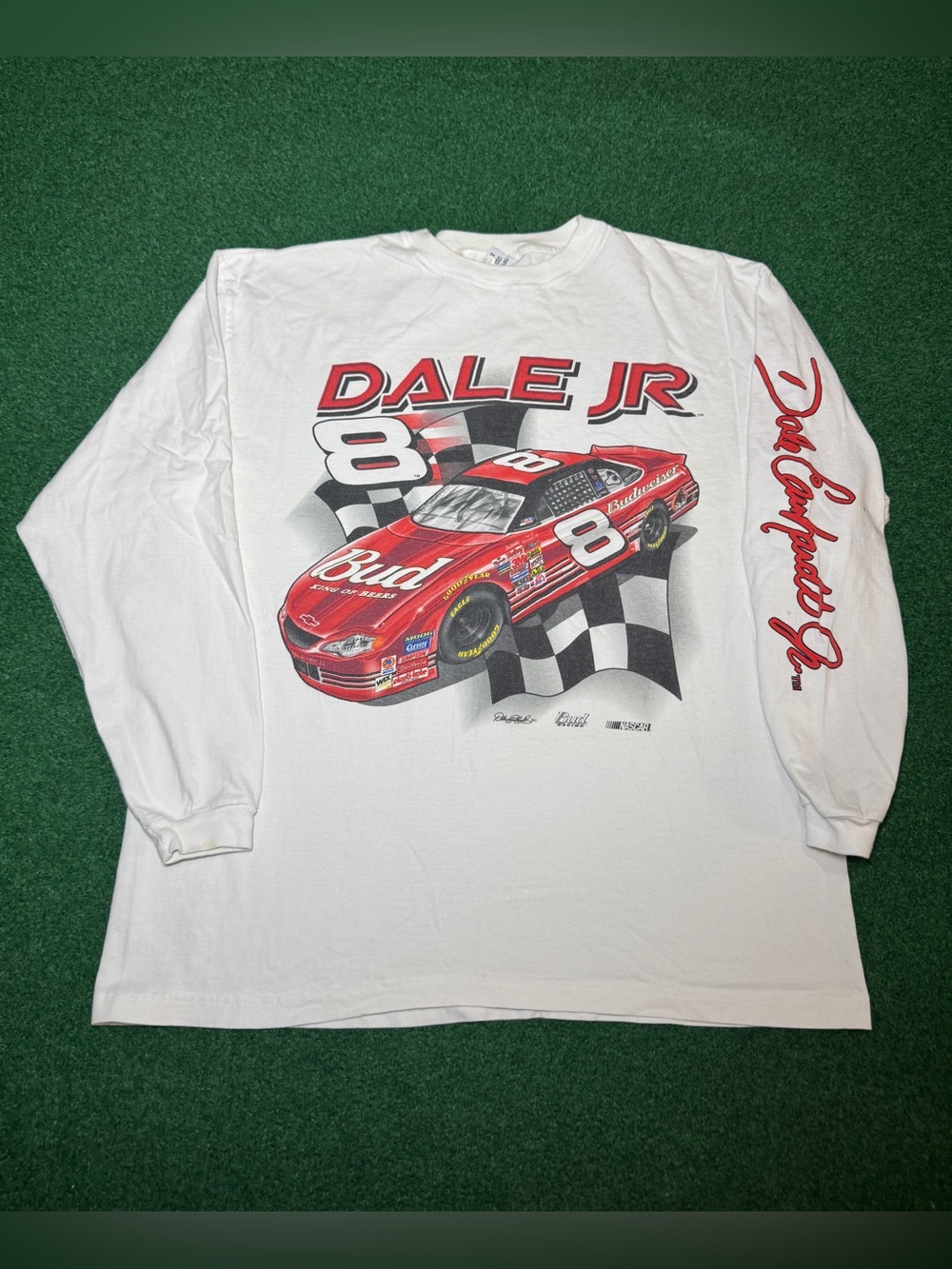 Dale Earnhardt Jr Long Sleeve T Shirt XL Vintage 90s Y2K Nascar Racing Shirt